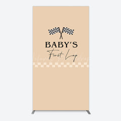 Lofaris First Lap Race Theme Sweet Birthday Rectangle Backdrop