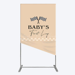 Lofaris First Lap Race Theme Sweet Birthday Rectangle Backdrop