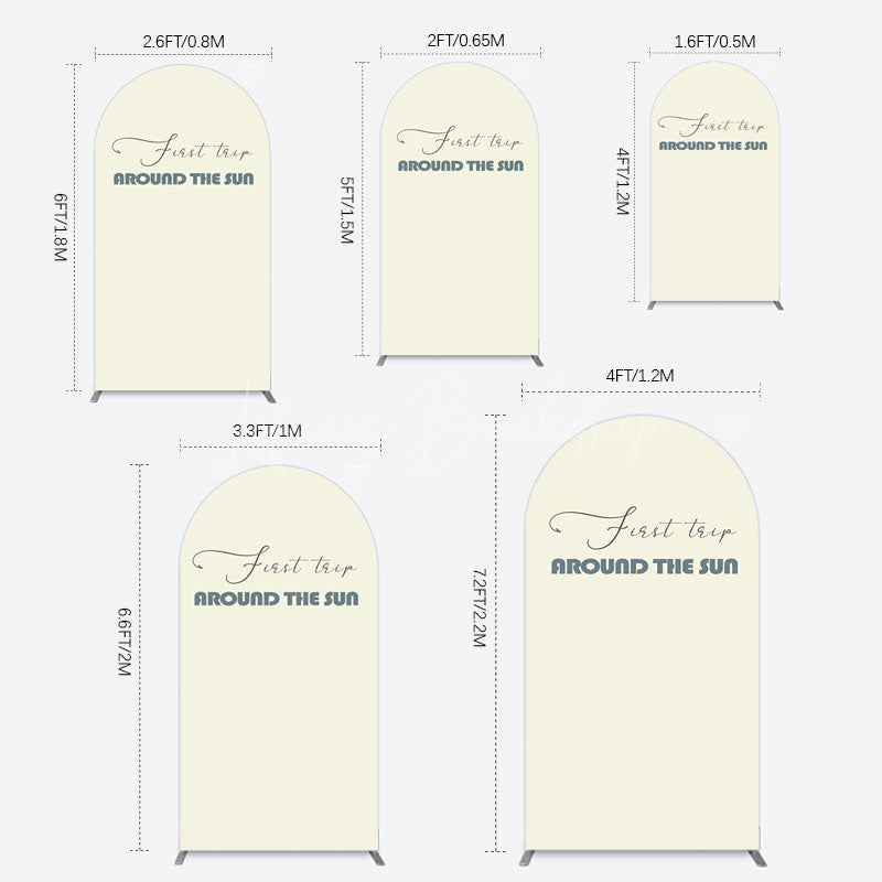 Lofaris First Trip Around The Sun Birthday Arch Backdrop