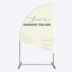 Lofaris First Trip Around The Sun Birthday Half Moon Arch Backdrop