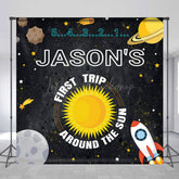 Lofaris First Trip Around The Sun Custom Birthday Backdrop