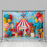 Lofaris Flag Circus Balloon Cake Smash Photography Backdrop