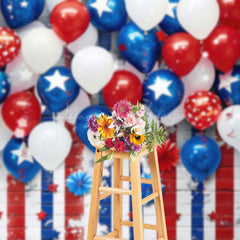 Lofaris Floating Balloon Stripes Celebration Photo Backdrop