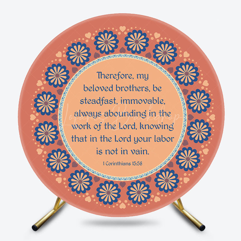 Lofaris Floral 1 Corinthians Bible Prayers Round Backdrop