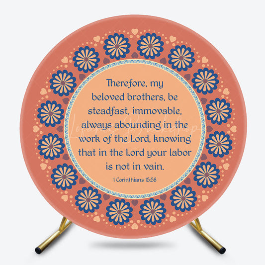 Lofaris Floral 1 Corinthians Bible Prayers Round Backdrop