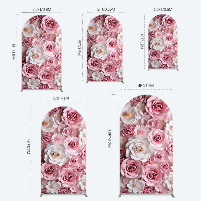 Lofaris Floral 3D Effect Pattern Photography Arch Backdrop
