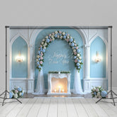 Lofaris Floral And Tulle Wedding Sweet Candle Backdrop