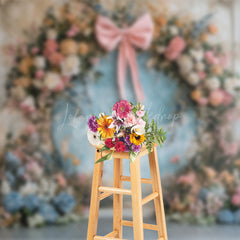 Lofaris Floral Arch Bow Retro Wall Sweet Wedding Backdrop