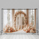 Lofaris Floral Arch Bright View Windows Wedding Backdrop