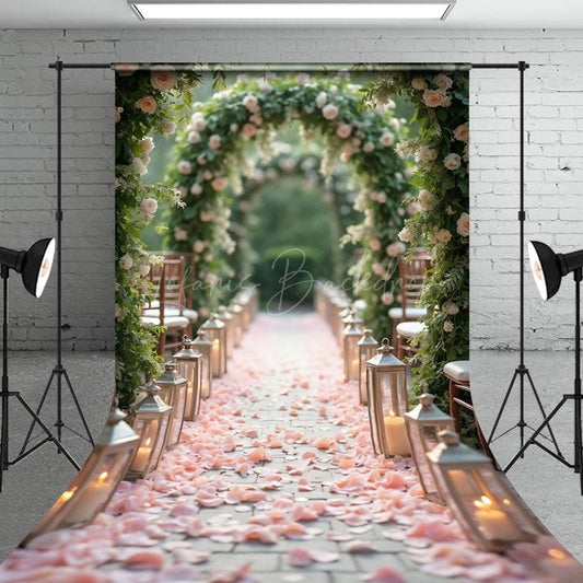 Lofaris Floral Arch Candle Pathway Wedding Sweep Backdrop