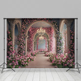 Lofaris Floral Arch Door Sweet Auditorium Wedding Backdrop
