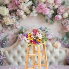Lofaris Floral Arch Fresh Sweet Photo Headboard Backdrop
