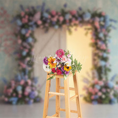 Lofaris Floral Arch Opening Door Sweet Wedding Backdrop