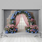 Lofaris Floral Arch Retro Wall Curtains Wedding Backdrop