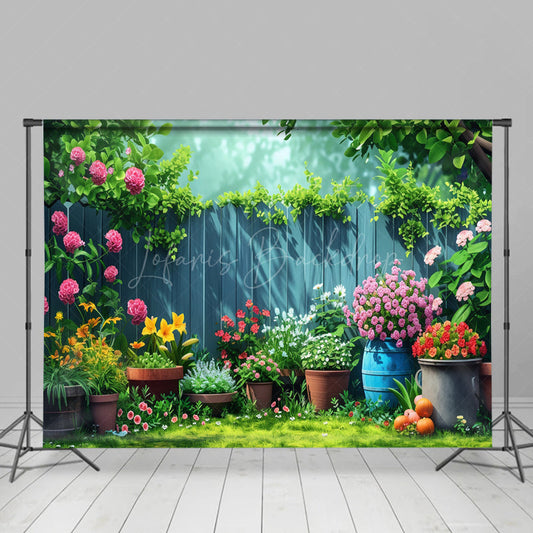 Lofaris Floral Backyard With Sunshine Sweet Spring Backdrop