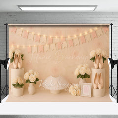 Lofaris Floral Ballet Shoes Skirts Sweet Cake Smash Backdrop