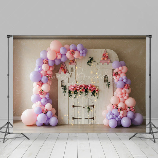 Lofaris Floral Balloon Arch Castle Board Wedding Backdrop