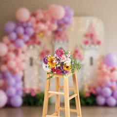 Lofaris Floral Balloon Arch Castle Boho Wedding Backdrop