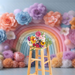 Lofaris Floral Balloon Rainbow Arch Sweet Wedding Backdrop
