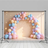 Lofaris Floral Balloons Garland Birthday Cake Smash Backdrop
