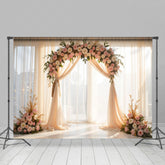 Lofaris Floral Boho Arch Fresh Curtains Wedding Backdrop