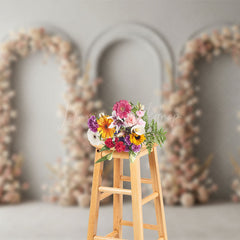 Lofaris Floral Boho Arch Sweet Retro Wall Wedding Backdrop