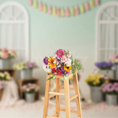 Lofaris Floral Boho Carrousel Sweet Fresh Wedding Backdrop