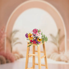 Lofaris Floral Boho Elegant Arched Photo Wedding Backdrop