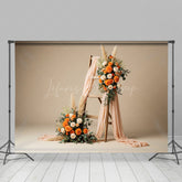 Lofaris Floral Boho Photo Booth Elegant Wedding Backdrop
