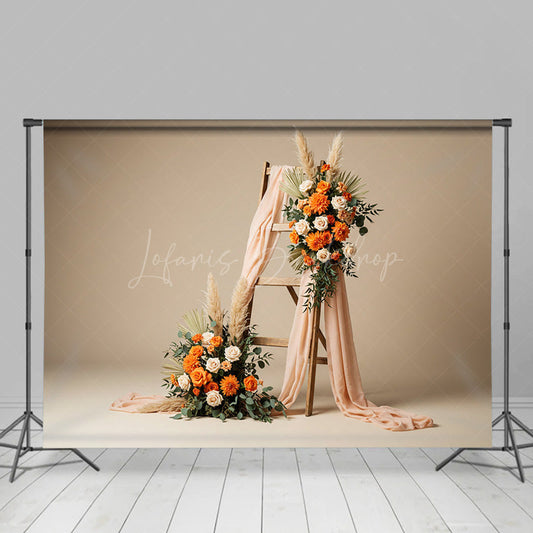 Lofaris Floral Boho Photo Booth Elegant Wedding Backdrop