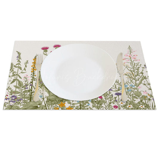 Lofaris Floral Boho Spring Garden Vibe Set of 4 Placemats