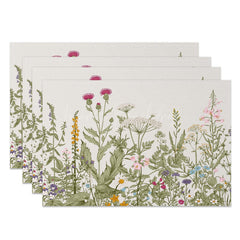 Lofaris Floral Boho Spring Garden Vibe Set of 4 Placemats