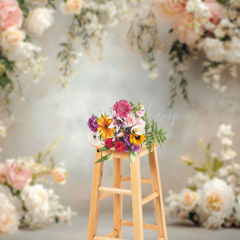 Lofaris Floral Bouquet Surrounds Freshness Wedding Backdrop