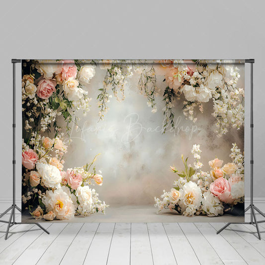 Lofaris Floral Bouquet Surrounds Freshness Wedding Backdrop