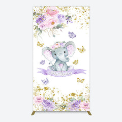 Lofaris Floral Butterfly Sweet Elephant Oh Baby Rectangle Backdrop