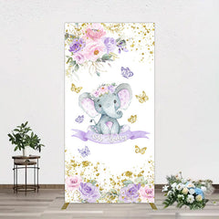 Lofaris Floral Butterfly Sweet Elephant Oh Baby Rectangle Backdrop
