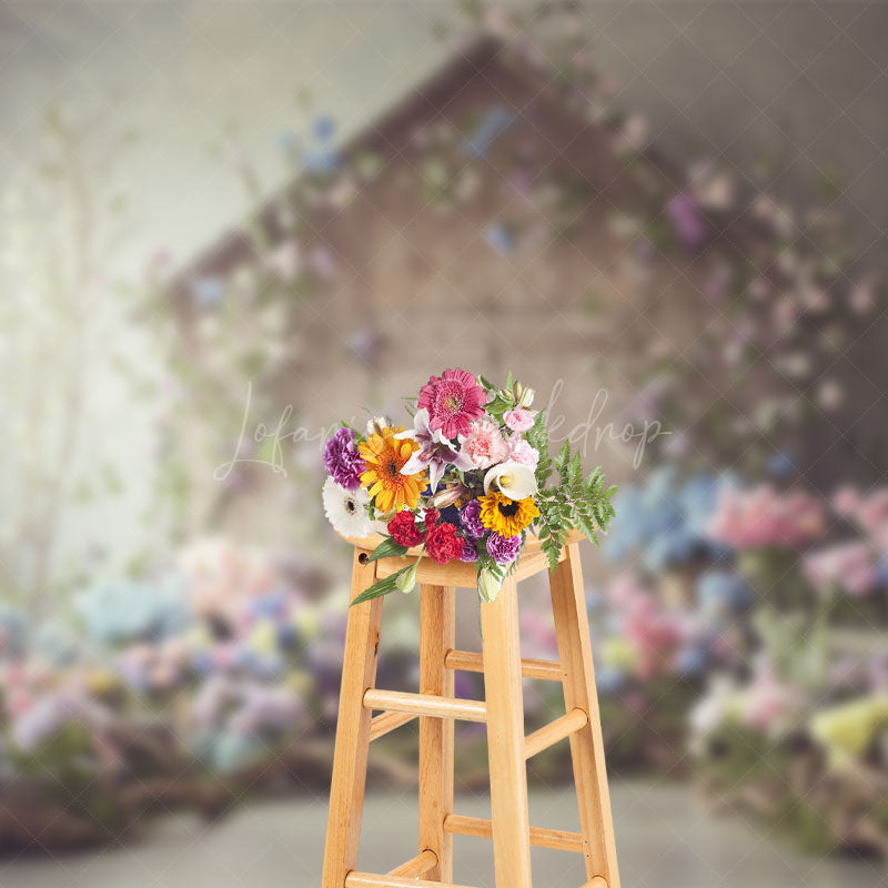 Lofaris Floral Cabin Sweet Indoor Elegant Wedding Backdrop