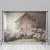 Lofaris Floral Cabin Sweet Indoor Elegant Wedding Backdrop