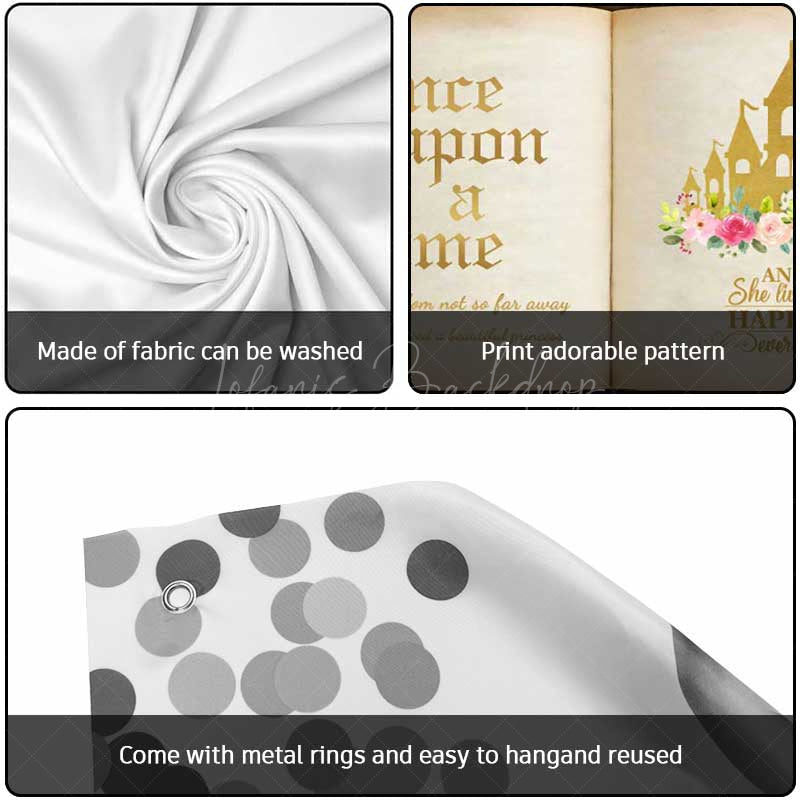 Lofaris Floral Castle Fairy Book Birthday Garage Door Banner