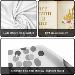 Lofaris Floral Castle Fairy Book Birthday Garage Door Banner