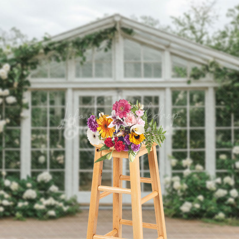 Lofaris Floral Decorated Greenhouse Wedding Scenic Backdrop
