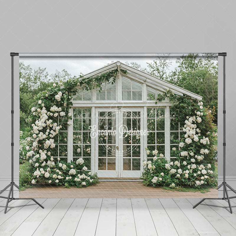 Lofaris Floral Decorated Greenhouse Wedding Scenic Backdrop