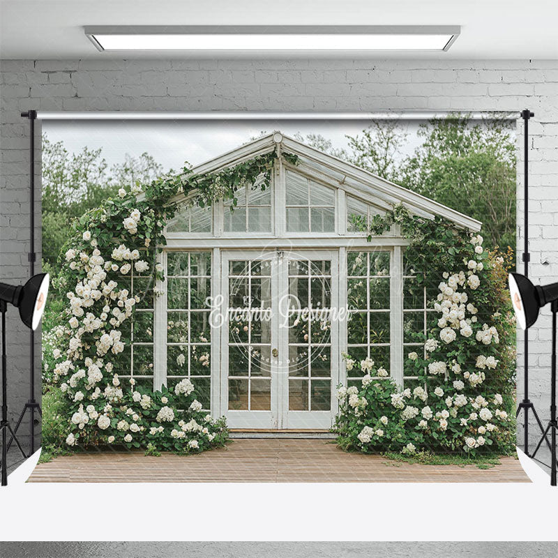 Lofaris Floral Decorated Greenhouse Wedding Scenic Backdrop