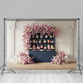 Lofaris Floral Dessert Counter Cute Elegant Wedding Backdrop