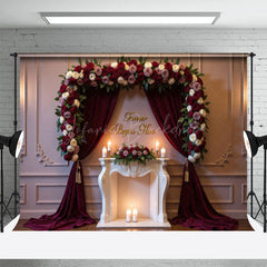 Lofaris Floral Drappery Sweet Wedding Photography Backdrop