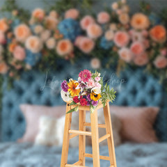 Lofaris Floral Elegant Soft Vibe Sweet Headboard Backdrop