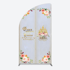 Lofaris Floral Fairy Tale Story Book Birthday Half Moon Arch Backdrop