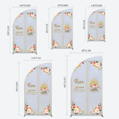 Lofaris Floral Fairy Tale Story Book Birthday Half Moon Arch Backdrop