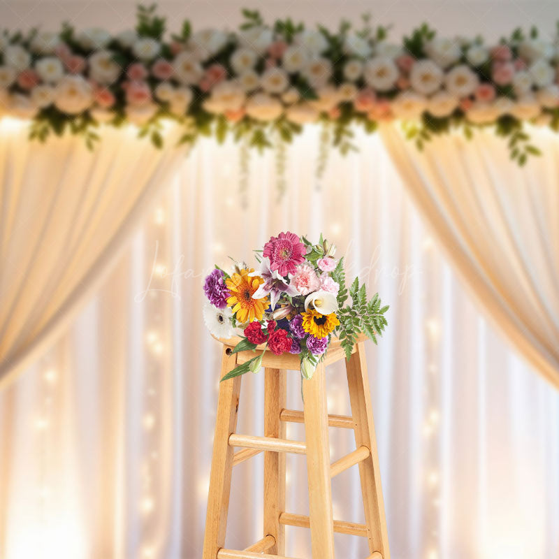Lofaris Floral Fairy Window Accent Sweet Wedding Backdrop