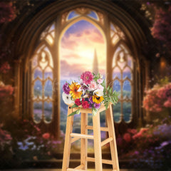 Lofaris Floral Fairy Wonderland Door Cake Smash Backdrop
